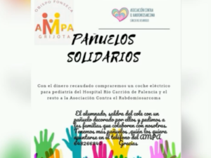El colegio de Grijota (Palencia) recauda cerca de 2.000 euros para la Asociación con la iniciativa "Pañuelos solidarios"